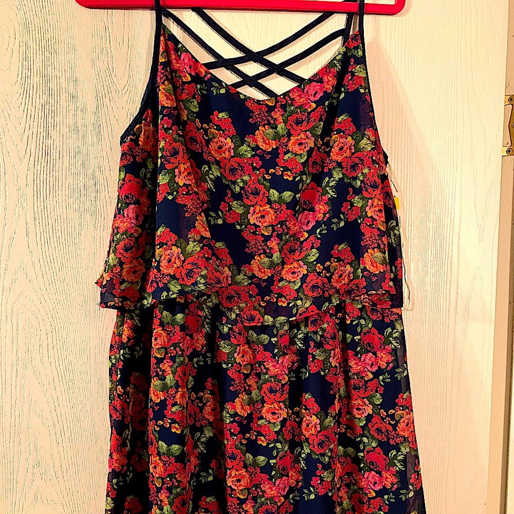 Short floral summer dress